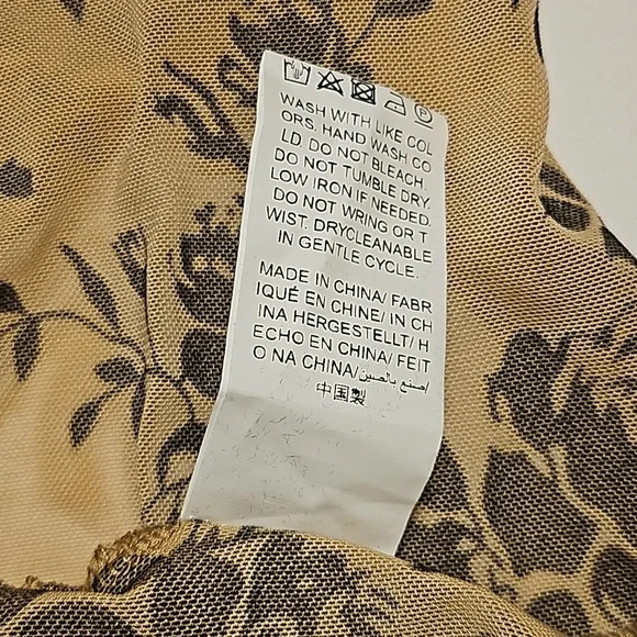 Floral Nude Illusion Top XL - Picture 6 of 8